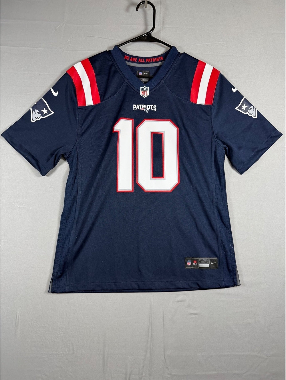 New England Patriots #10 Maye NFL Nike Game Jersey Large Navy Blue